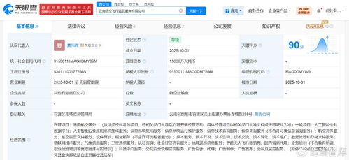 云南低空飞行运营服务公司成立 注册资本1.5亿，聚焦信息技术咨询服务